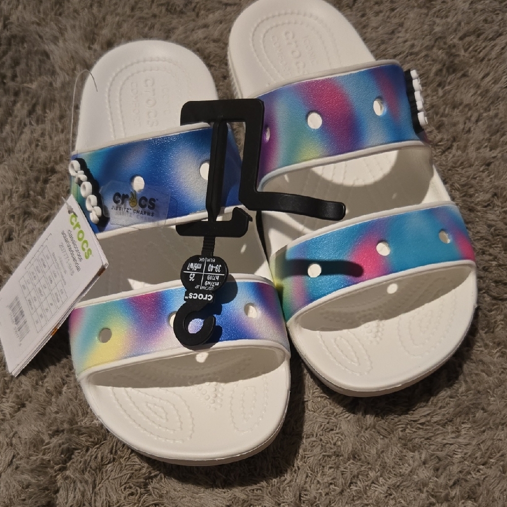 CROCS Kids' Rainbow Slide Sandals